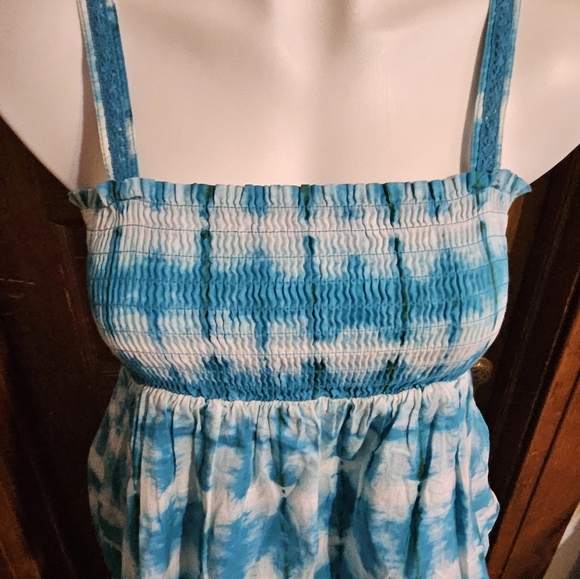 Calypso St Barth for Target Tie Dye Maxi dress Turquoise & White Size XL (14/16) - Picture 5 of 10